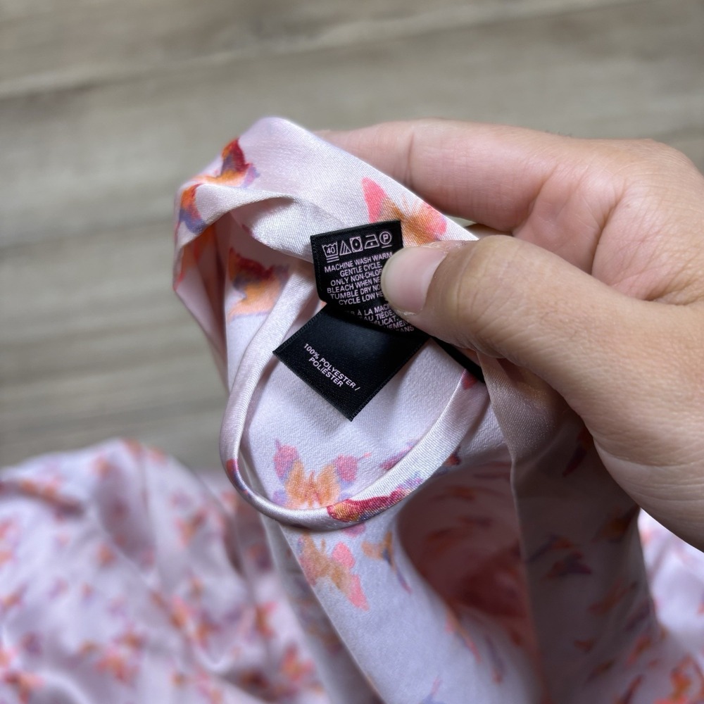Victoria Secret Womens Size S/M Butterfly Print Lightweight Robe Light Pink - Picture 5 of 8